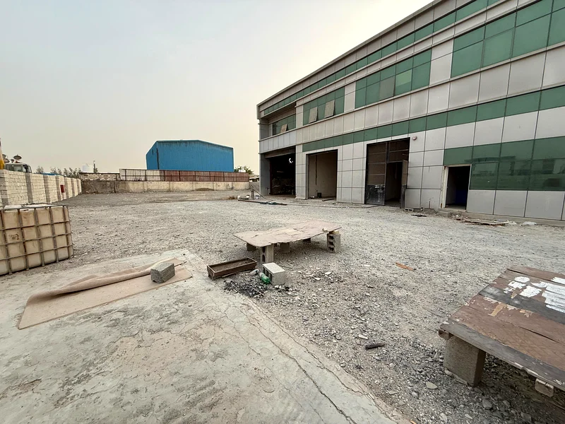 Industrial warehouse unit interior in a UAE logistics zone