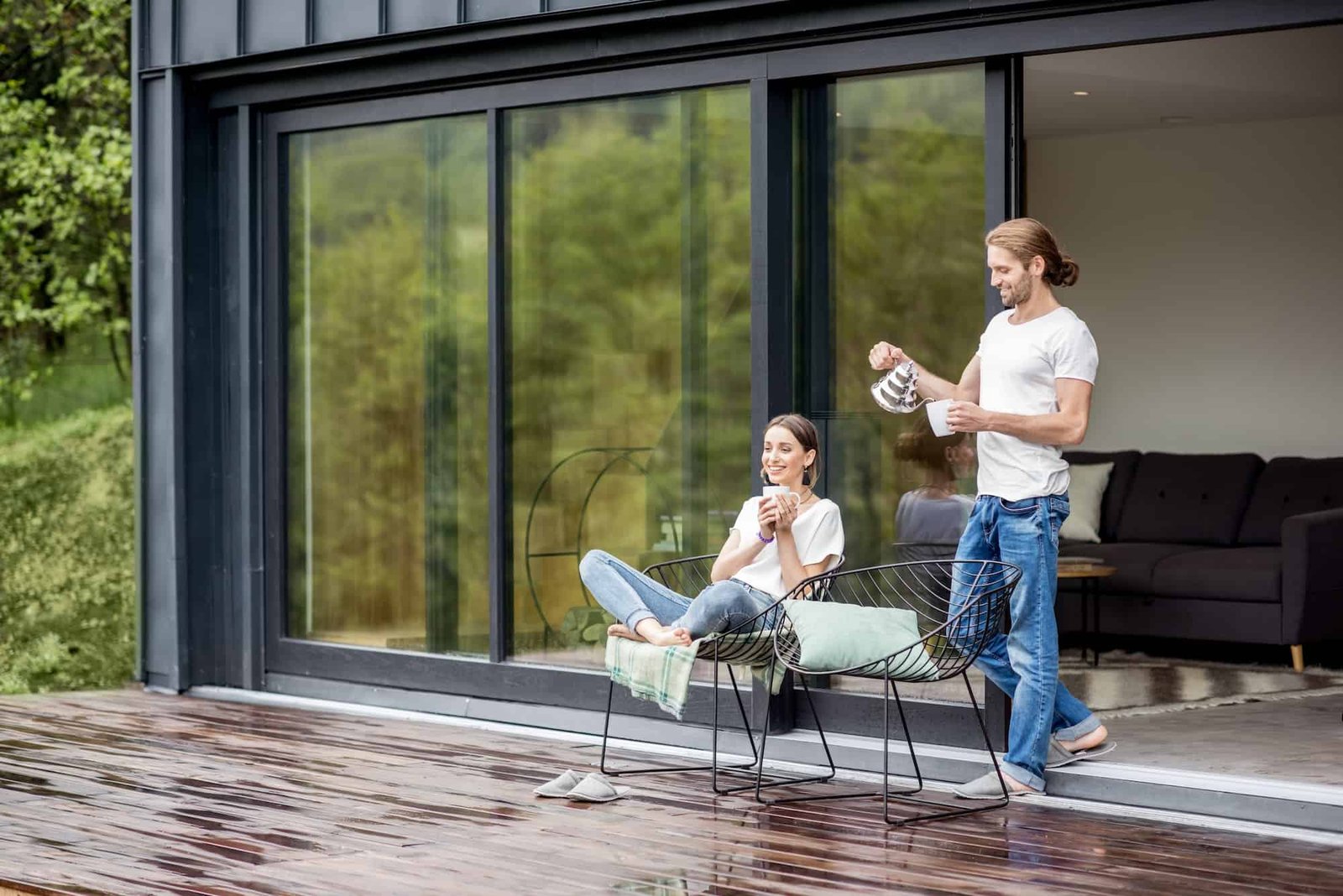 Tenants on the terrace of a modern UAE home