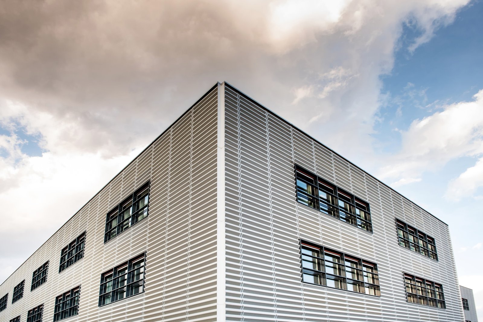 Modern commercial office building exterior in Dubai
