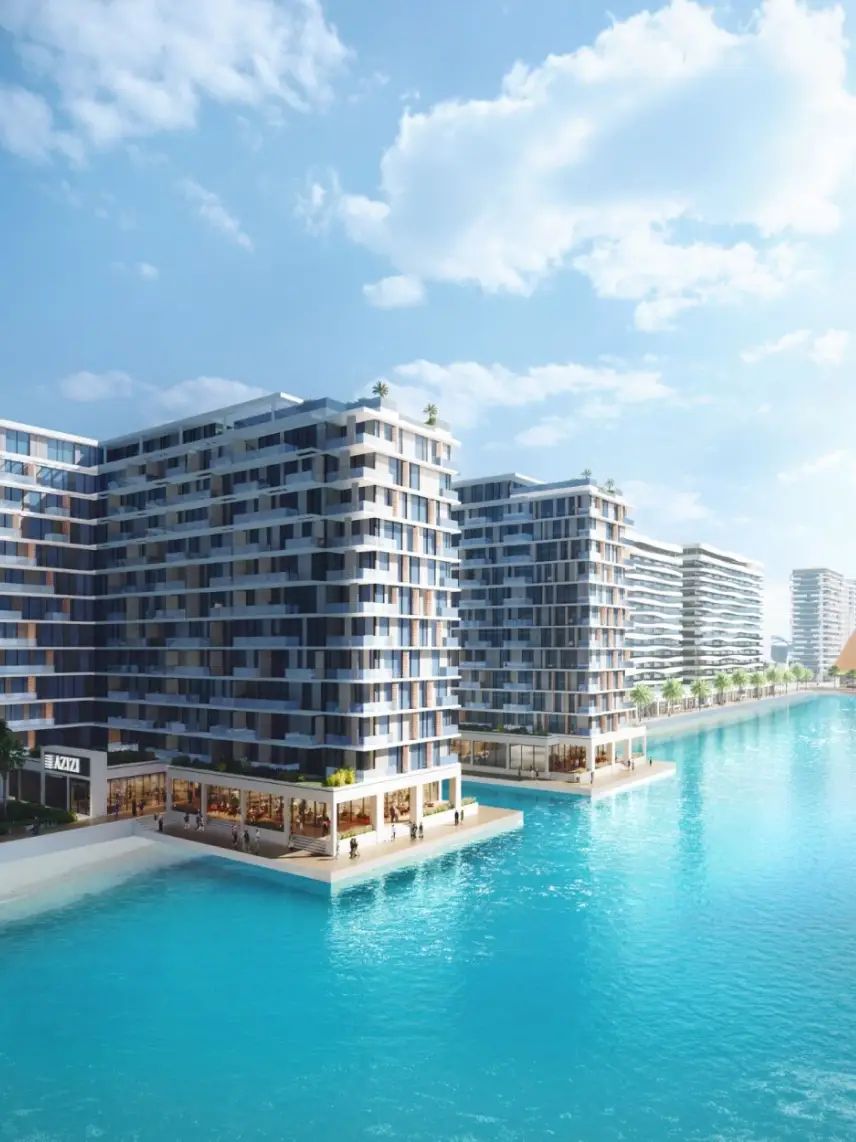 Off-plan apartment tower with terraced balconies in Dubai