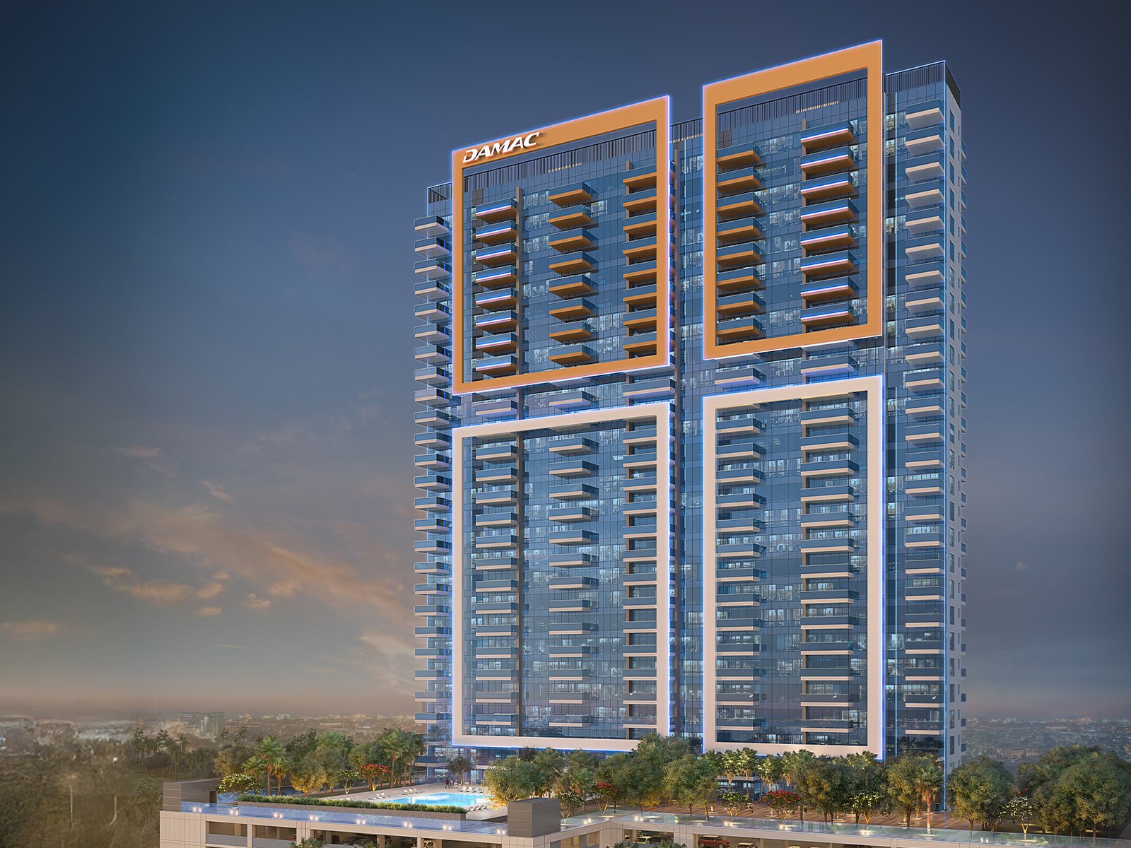 Off-plan residential tower under development near Downtown Dubai