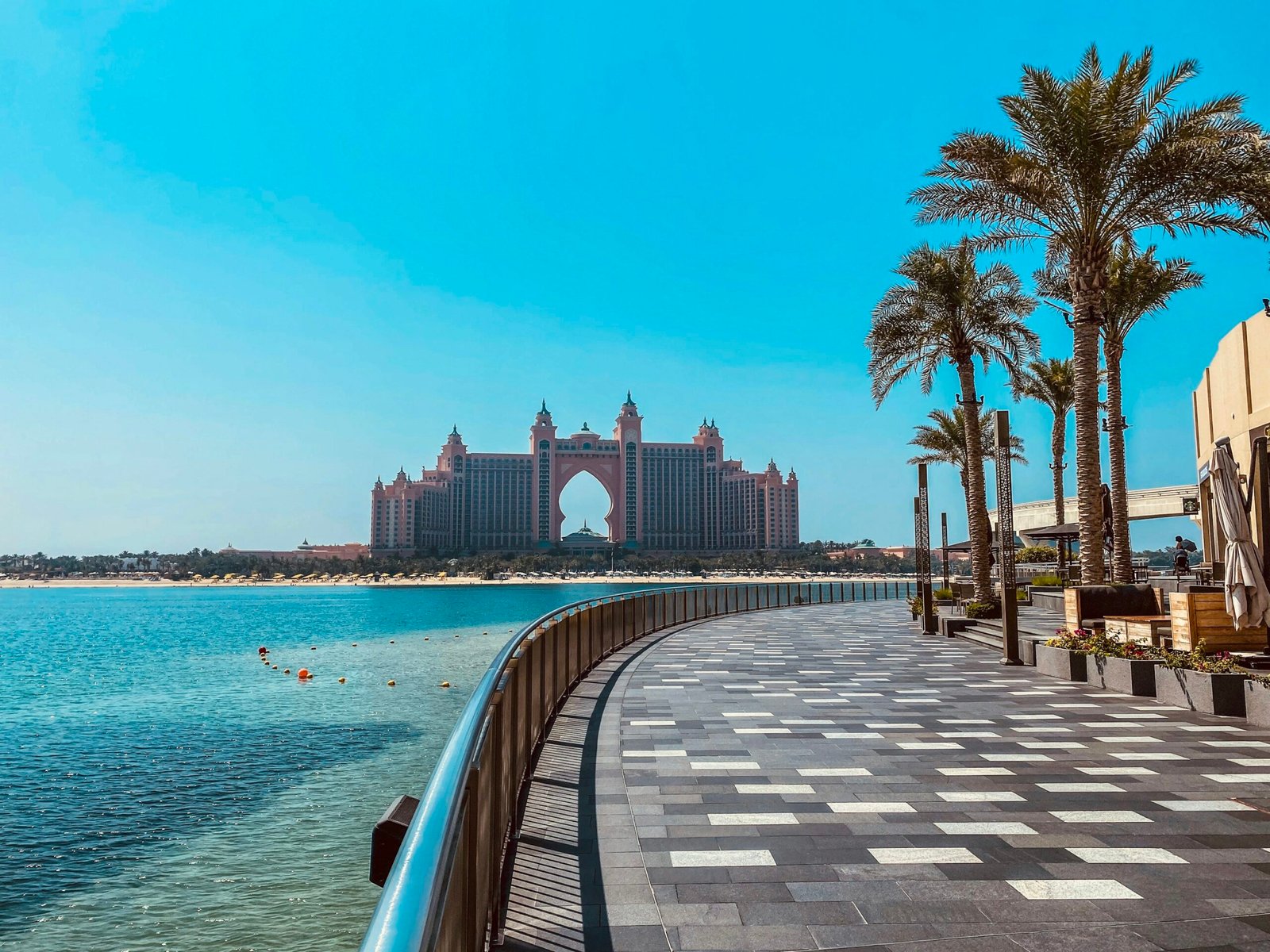 Waterfront promenade on Palm Jumeirah, Dubai